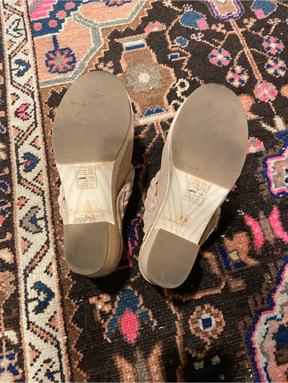 Dolce Vita Suede Braided Clog Mules Size 7.5 - Picture 7 of 8